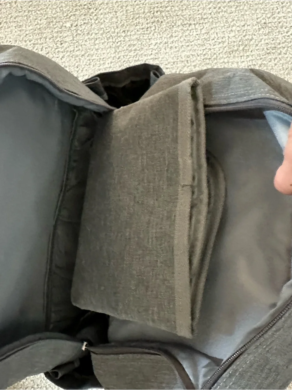 Gray Quilted Diaper bag